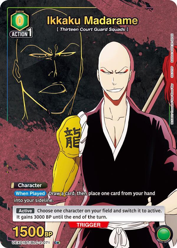 Ikkaku Madarame (C*) UEX01BT/BLC-2-071 card from UEX01BT: BLEACH: Thousand-Year Blood War Vol.2