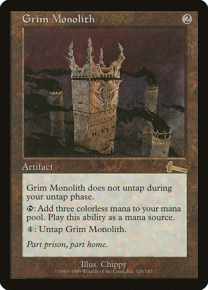 Grim Monolith 126 card from Urza's Legacy