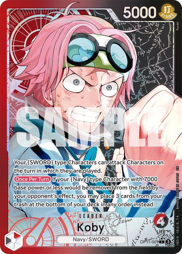 Koby (Alternate Art) OP11-001 card from A Fist of Divine Speed