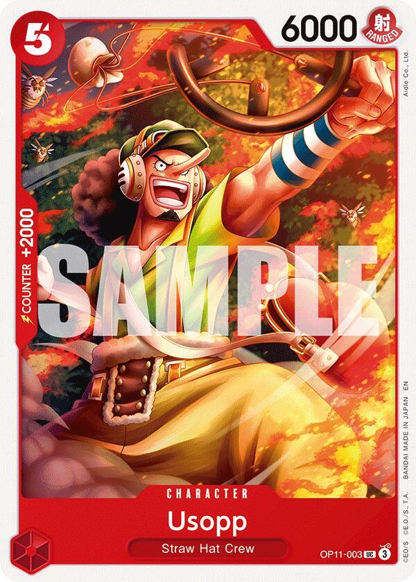 Usopp OP11-003 card from A Fist of Divine Speed