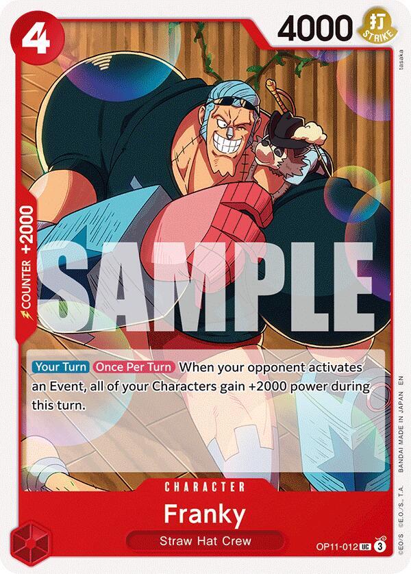 Franky OP11-012 card from A Fist of Divine Speed
