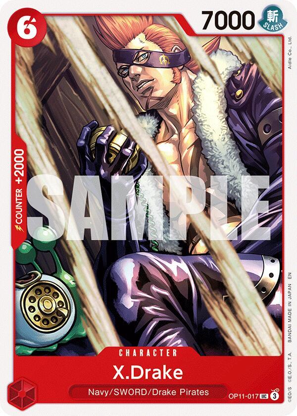 X.Drake OP11-017 card from A Fist of Divine Speed