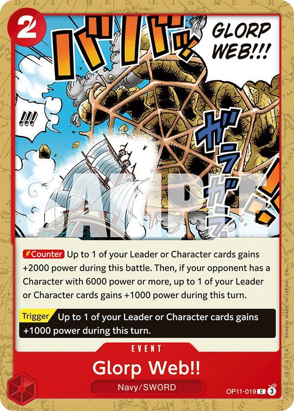 Glorp Web!! OP11-019 card from A Fist of Divine Speed