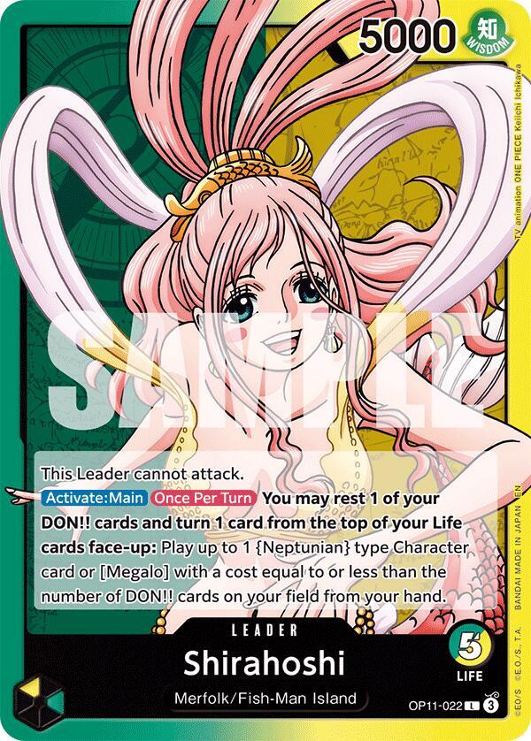 Shirahoshi OP11-022 card from A Fist of Divine Speed