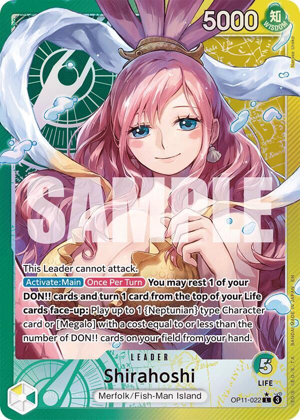 Shirahoshi (Alternate Art) OP11-022 card from A Fist of Divine Speed