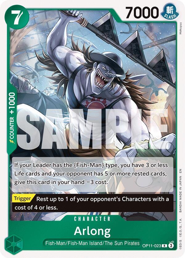 Arlong OP11-023 card from A Fist of Divine Speed