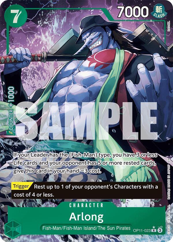 Arlong (Alternate Art) OP11-023 card from A Fist of Divine Speed