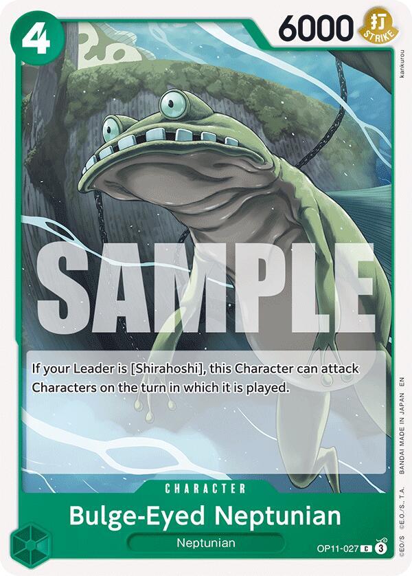 Bulge-Eyed Neptunian OP11-027 card from A Fist of Divine Speed