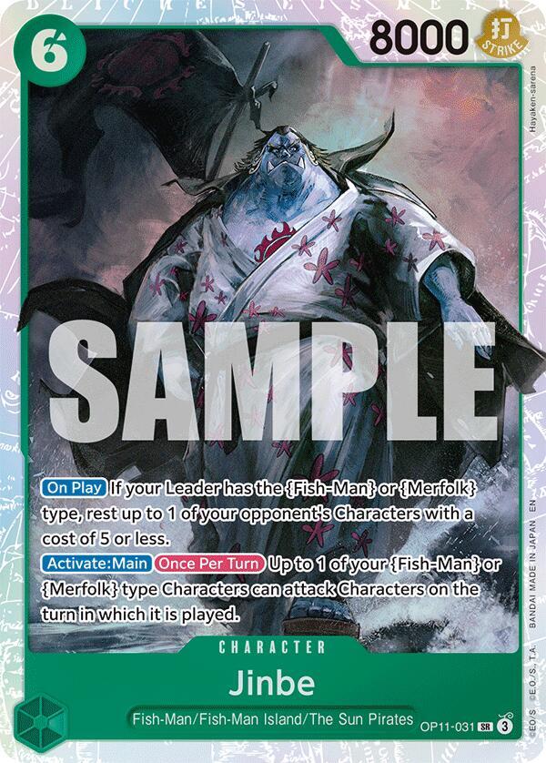 Jinbe OP11-031 card from A Fist of Divine Speed