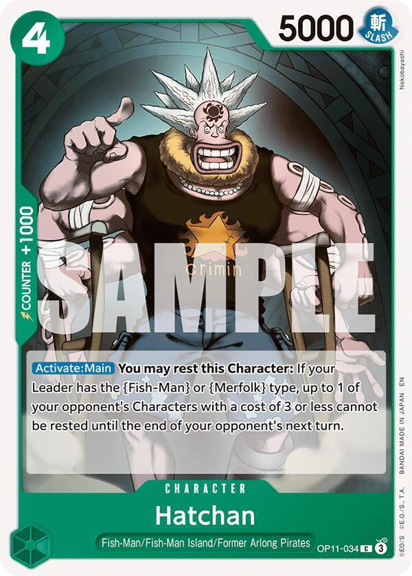 Hatchan OP11-034 card from A Fist of Divine Speed