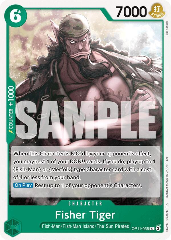 Fisher Tiger OP11-035 card from A Fist of Divine Speed