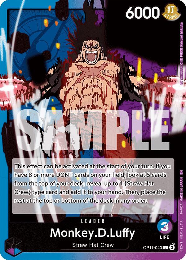 Monkey.D.Luffy OP11-040 card from A Fist of Divine Speed