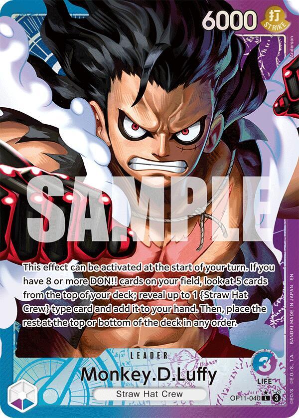 Monkey.D.Luffy (Alternate Art) OP11-040 card from A Fist of Divine Speed