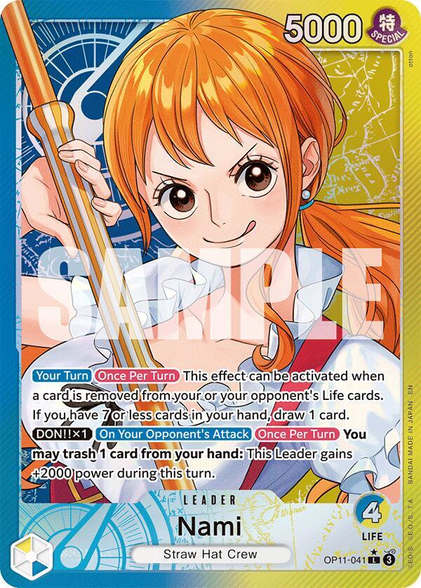 Nami (Alternate Art) OP11-041 card from A Fist of Divine Speed
