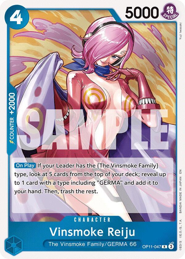 Vinsmoke Reiju OP11-047 card from A Fist of Divine Speed