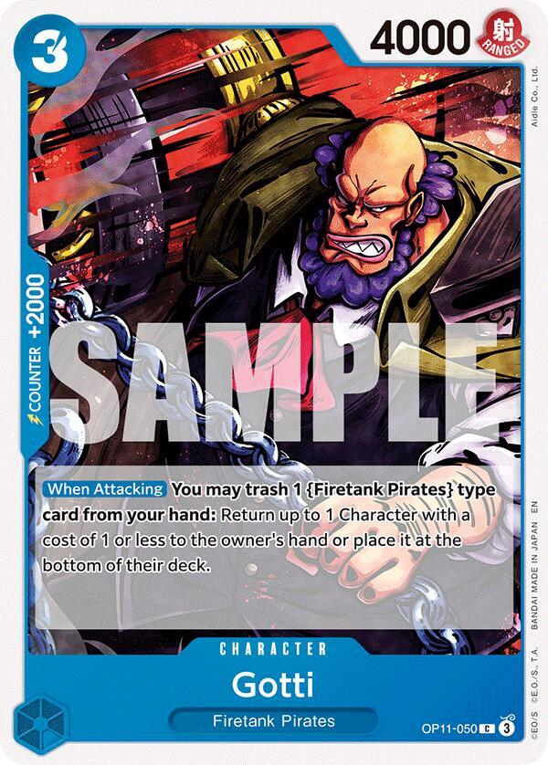 Gotti OP11-050 card from A Fist of Divine Speed
