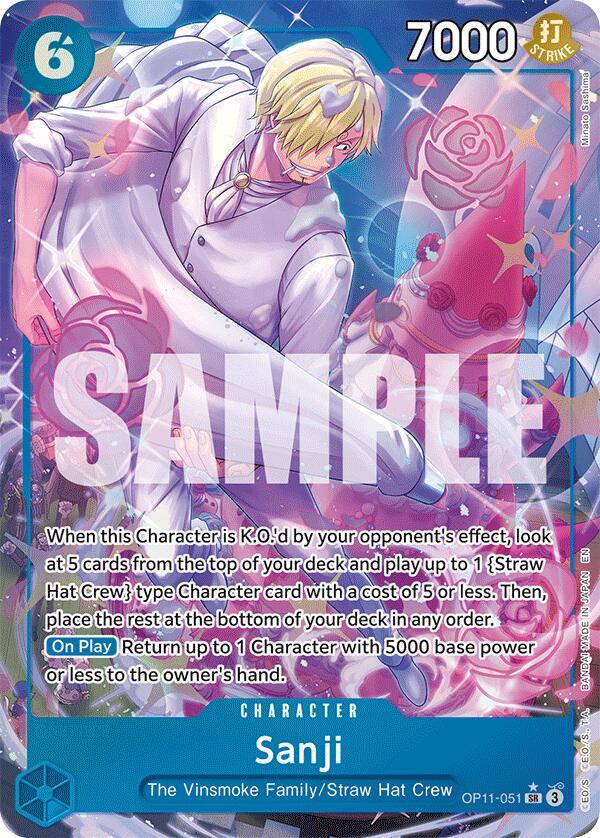 Sanji (Alternate Art) OP11-051 card from A Fist of Divine Speed