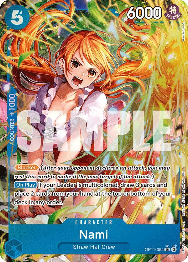 Nami (Alternate Art) OP11-054 card from A Fist of Divine Speed