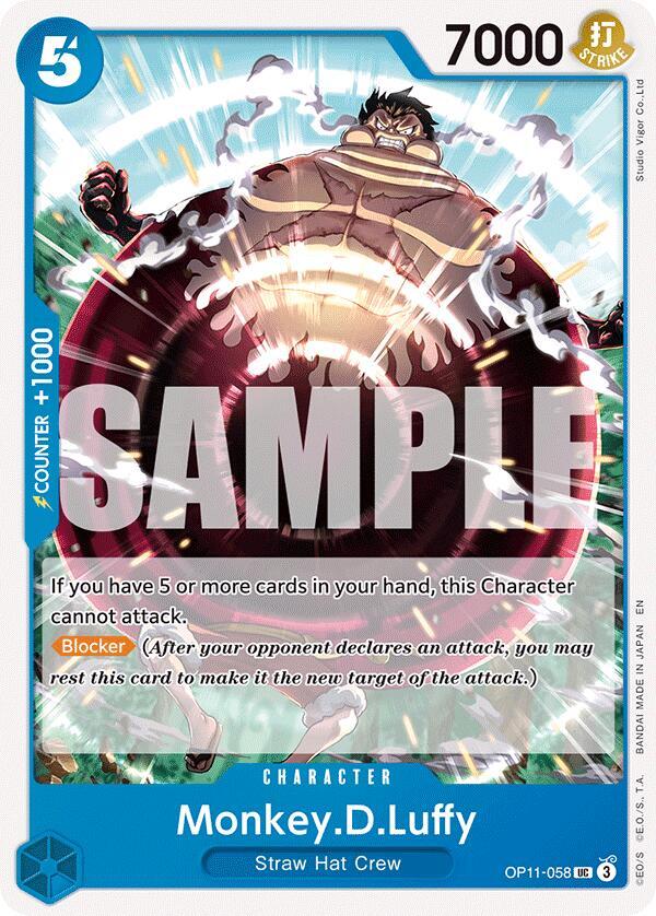 Monkey.D.Luffy OP11-058 card from A Fist of Divine Speed