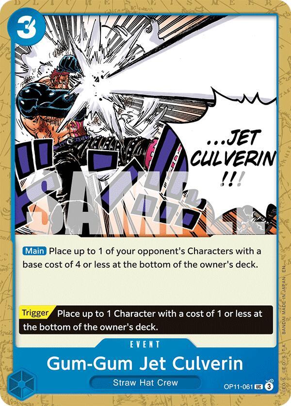 Gum-Gum Jet Culverin OP11-061 card from A Fist of Divine Speed
