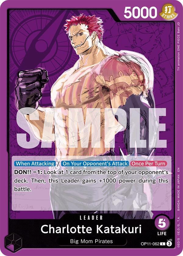 Charlotte Katakuri OP11-062 card from A Fist of Divine Speed