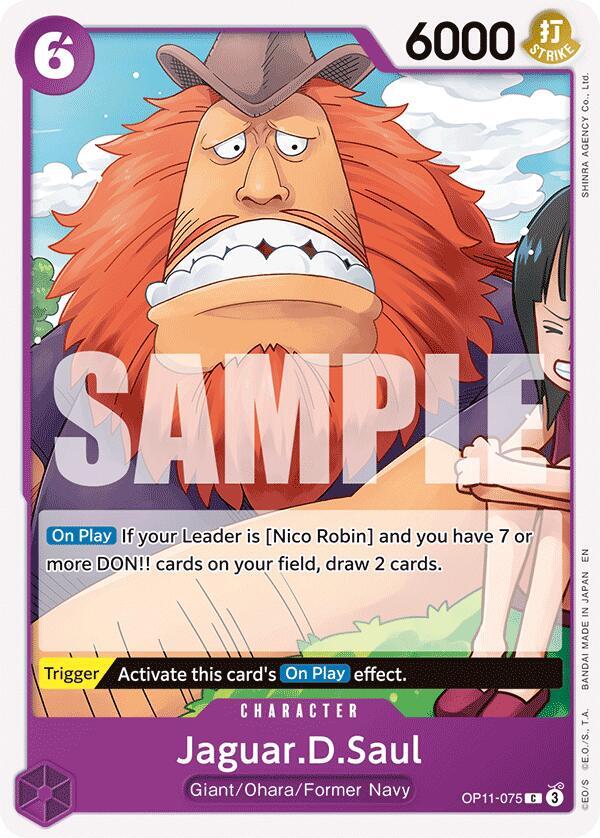 Jaguar.D.Saul OP11-075 card from A Fist of Divine Speed
