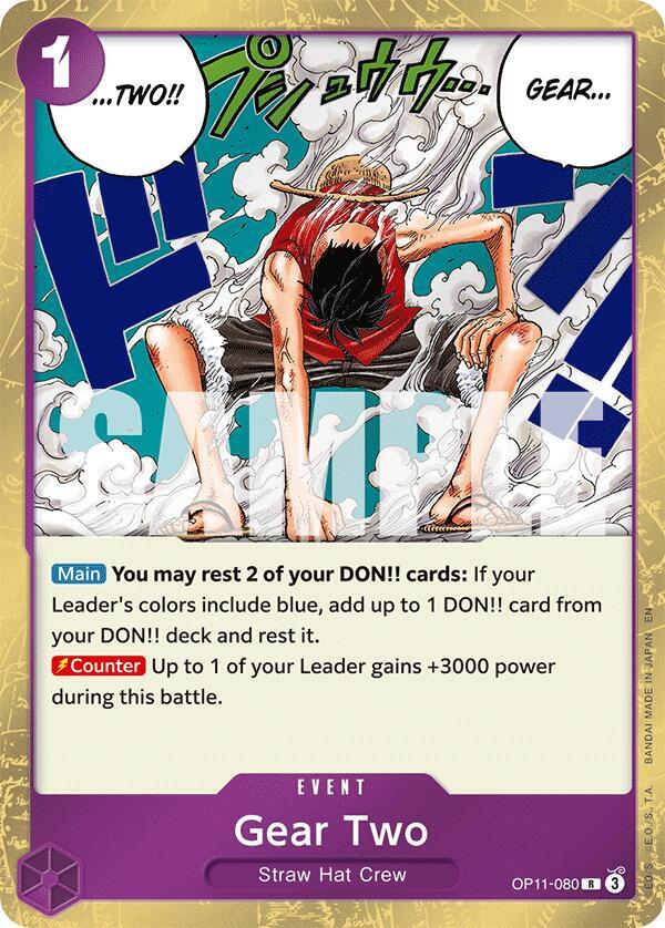 Gear Two OP11-080 card from A Fist of Divine Speed