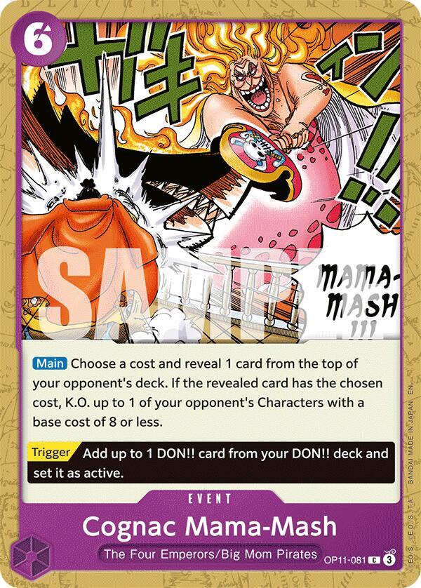 Cognac Mama-Mash OP11-081 card from A Fist of Divine Speed