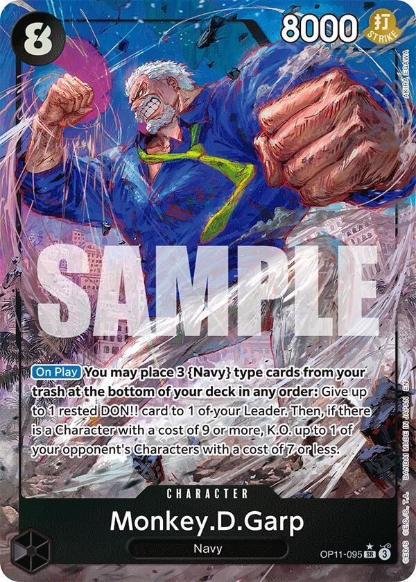 Monkey.D.Garp (Alternate Art) OP11-095 card from A Fist of Divine Speed