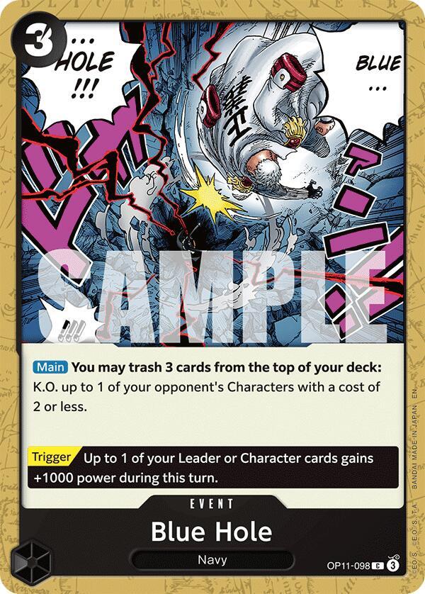 Blue Hole OP11-098 card from A Fist of Divine Speed