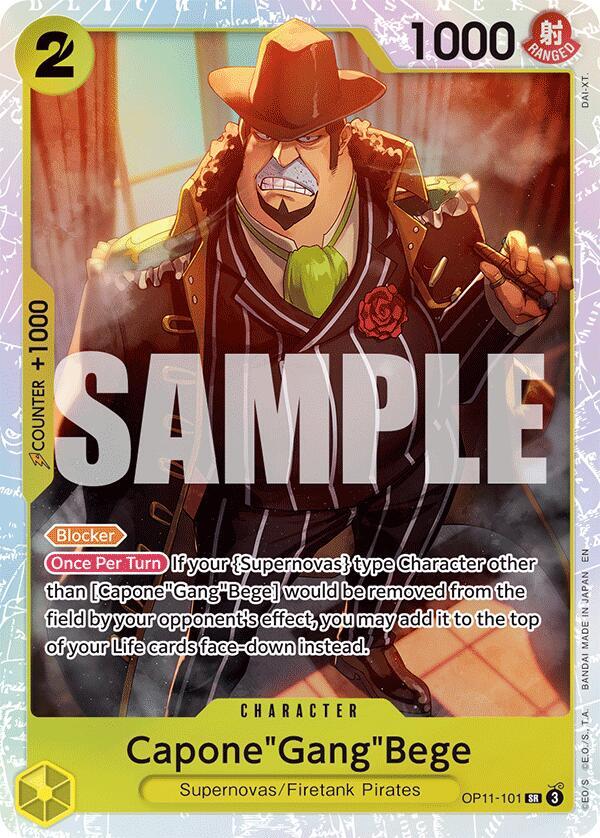 Capone"Gang"Bege OP11-101 card from A Fist of Divine Speed