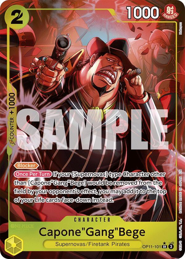 Capone"Gang"Bege (Alternate Art) OP11-101 card from A Fist of Divine Speed