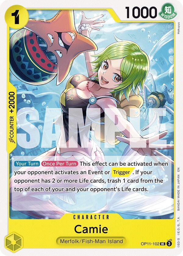 Camie OP11-102 card from A Fist of Divine Speed