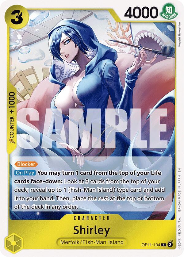 Shirley OP11-104 card from A Fist of Divine Speed