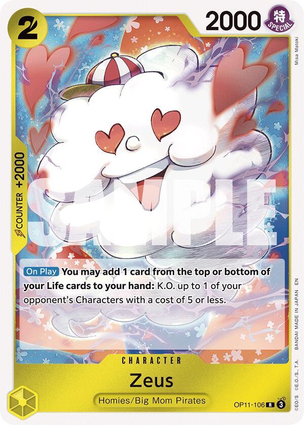 Zeus OP11-106 card from A Fist of Divine Speed