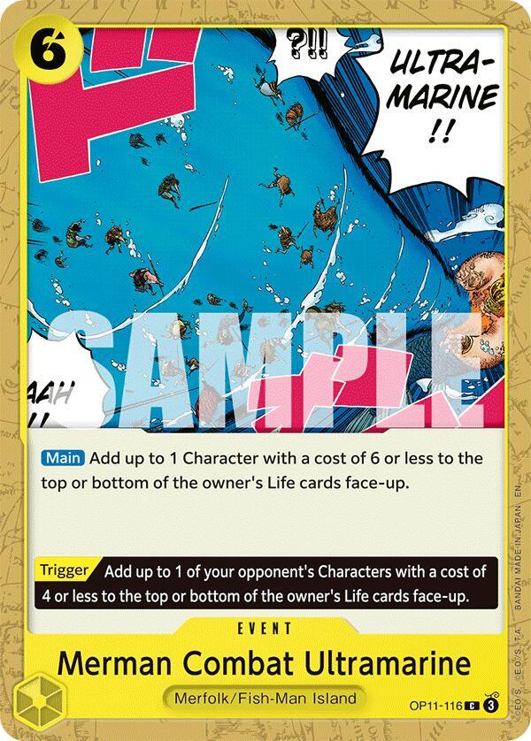 Merman Combat Ultramarine OP11-116 card from A Fist of Divine Speed