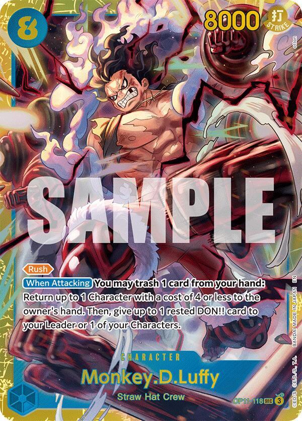 Monkey.D.Luffy OP11-118 card from A Fist of Divine Speed