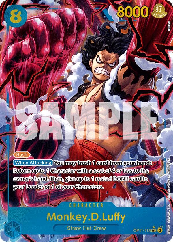 Monkey.D.Luffy (Alternate Art) OP11-118 card from A Fist of Divine Speed