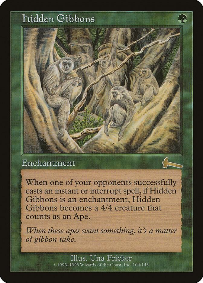 Hidden Gibbons 104 card from Urza's Legacy