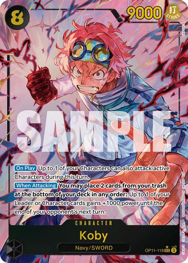 Koby (Alternate Art) OP11-119 card from A Fist of Divine Speed