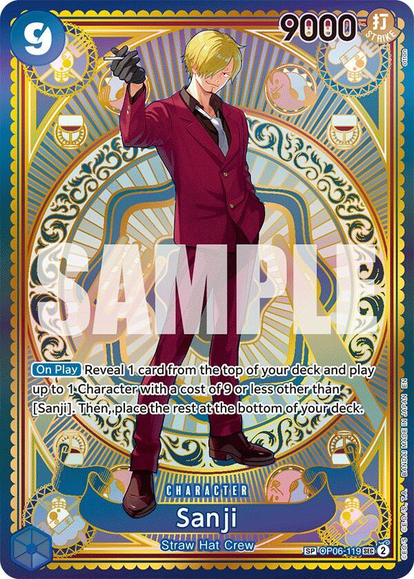 Sanji (SP) OP06-119 card from A Fist of Divine Speed