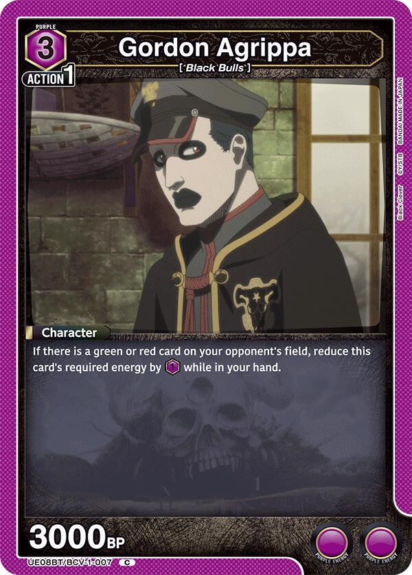 Gordon Agrippa UE08BT/BCV-1-007 card from UE08BT: Black Clover