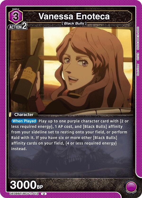 Vanessa Enoteca UE08BT/BCV-1-012 card from UE08BT: Black Clover