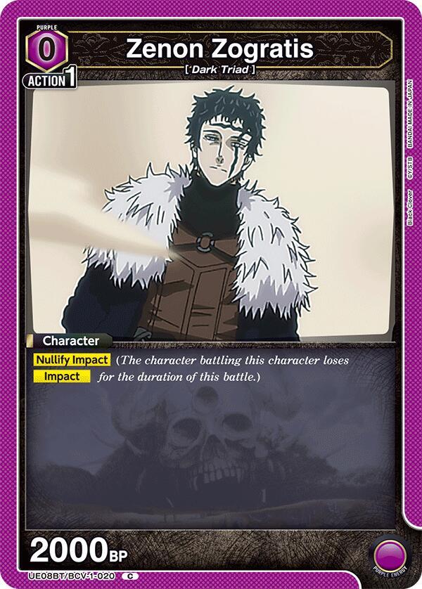 Zenon Zogratis UE08BT/BCV-1-020 card from UE08BT: Black Clover