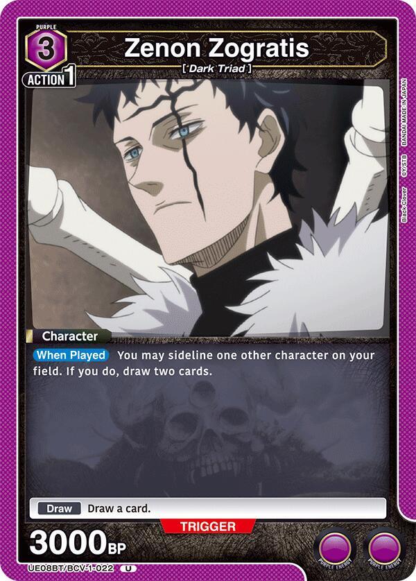 Zenon Zogratis UE08BT/BCV-1-022 card from UE08BT: Black Clover