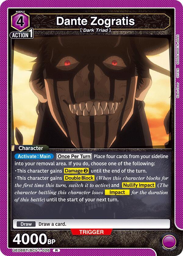 Dante Zogratis UE08BT/BCV-1-026 card from UE08BT: Black Clover