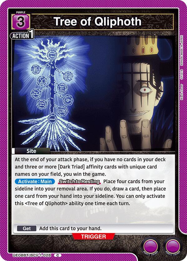 Tree of Qliphoth UE08BT/BCV-1-028 card from UE08BT: Black Clover
