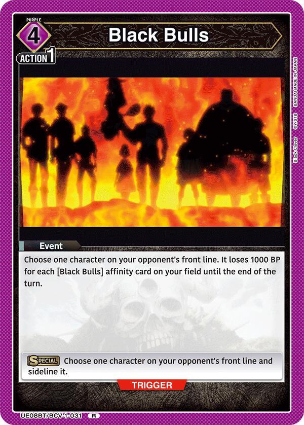 Black Bulls UE08BT/BCV-1-031 card from UE08BT: Black Clover