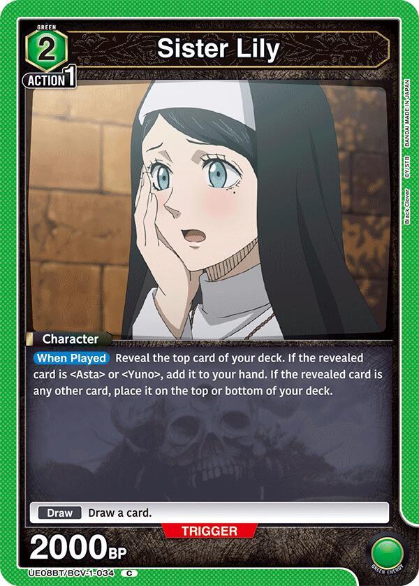 Sister Lily UE08BT/BCV-1-034 card from UE08BT: Black Clover