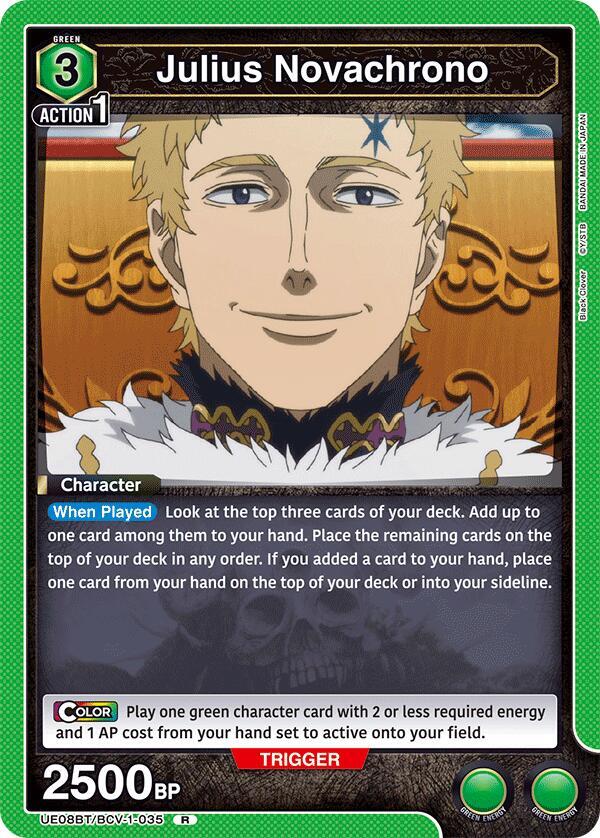 Julius Novachrono UE08BT/BCV-1-035 card from UE08BT: Black Clover